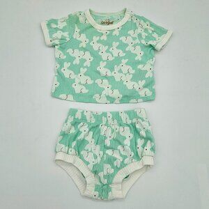 Cat & Jack - 3-6M - Bunny Print Top & Shorts Set